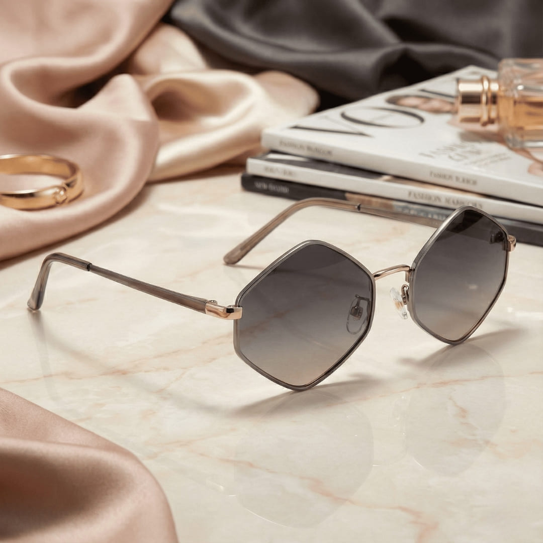 HexaLuxe™ Vintage Polygon Sunglasses (UV400) Seventpeople