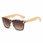 Coastline™ Eco Bamboo Sunglasses – UV400 Mirrored Square Beach Shades SmalchanCo