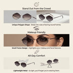 HexaLuxe™ Vintage Polygon Sunglasses (UV400) Seventpeople