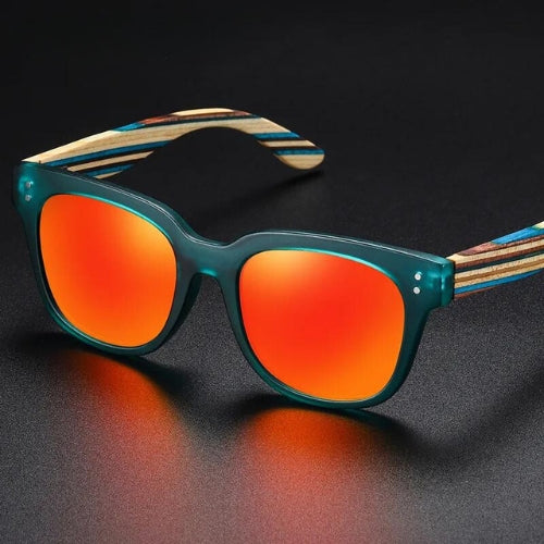 New Classic Polarized UV400 Wooden Frame Sunglasses