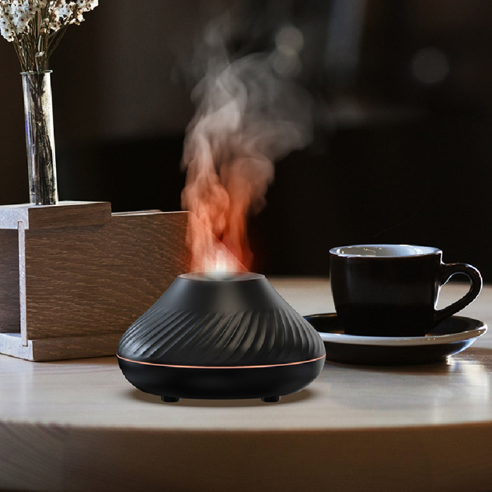 Volcanic Aroma Diffuser Lamp | Flame Effect Humidifier | Essential Oil Aromatherapy Light Kinscoter