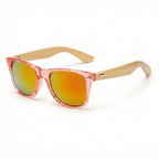 Coastline™ Eco Bamboo Sunglasses – UV400 Mirrored Square Beach Shades SmalchanCo