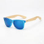 Coastline™ Eco Bamboo Sunglasses – UV400 Mirrored Square Beach Shades SmalchanCo