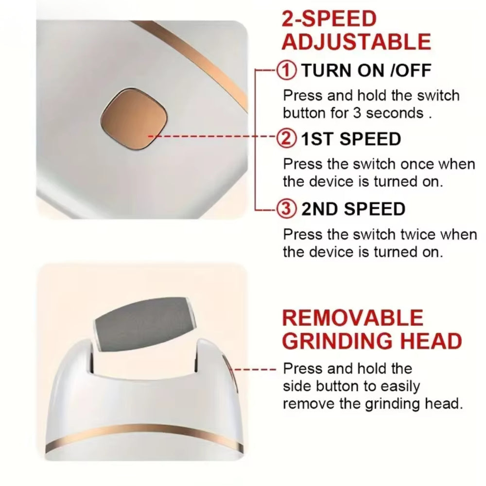 Pediluxe™ Electric Callus Remover – Powerful Heel & Foot Polishing Grinder MIGULAN