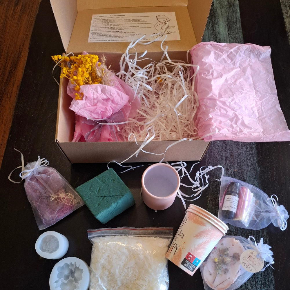 Отворен Elly Made It DIY комплект с материали за изработка на восъчен букет
