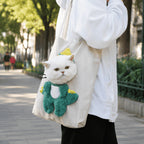 PurrPaws™ Canvas Pet Carrier Tote for Cats & Small Dogs
