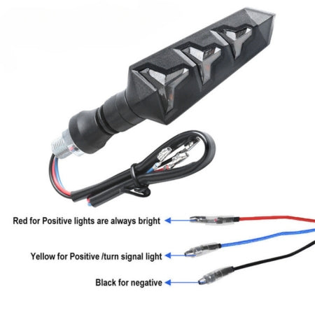 2023 Motorcycle LED Turn Fishbone Running Signals