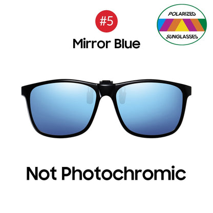 2023 Photochromic Polarized Night Driving Pilot Flip Up Clip on Sunglasses