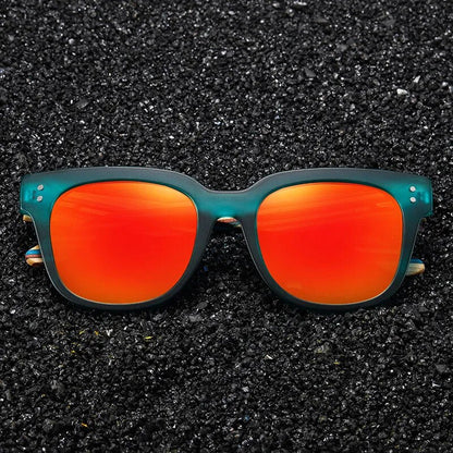 New Classic Polarized UV400 Wooden Frame Sunglasses