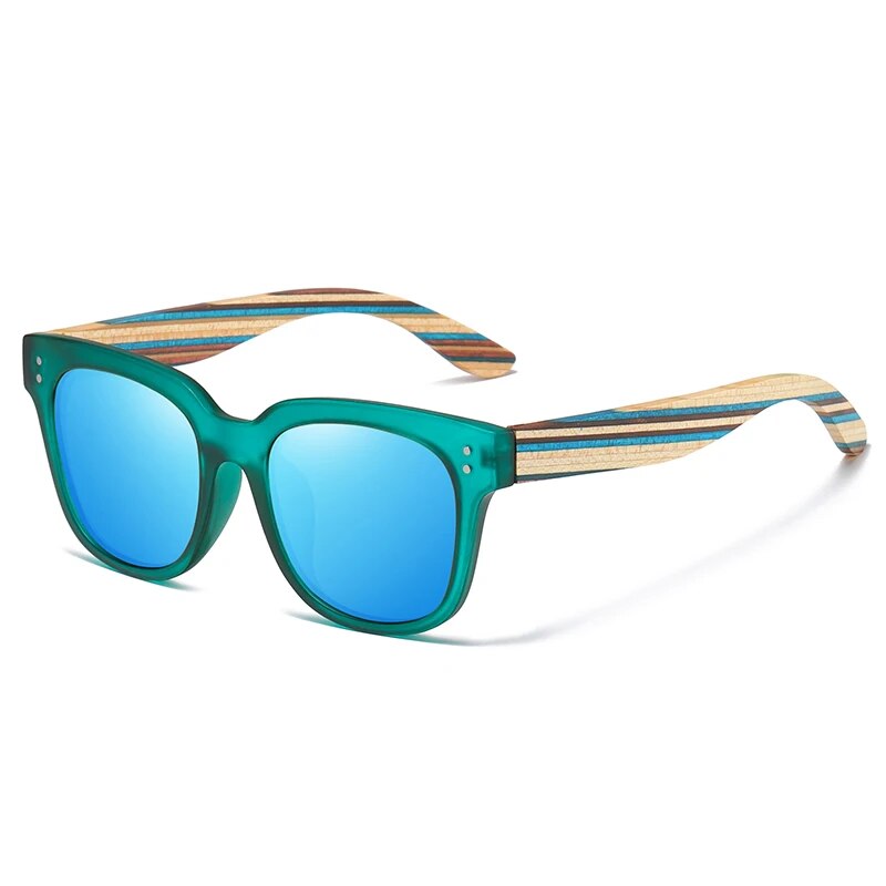 New Classic Polarized UV400 Wooden Frame Sunglasses