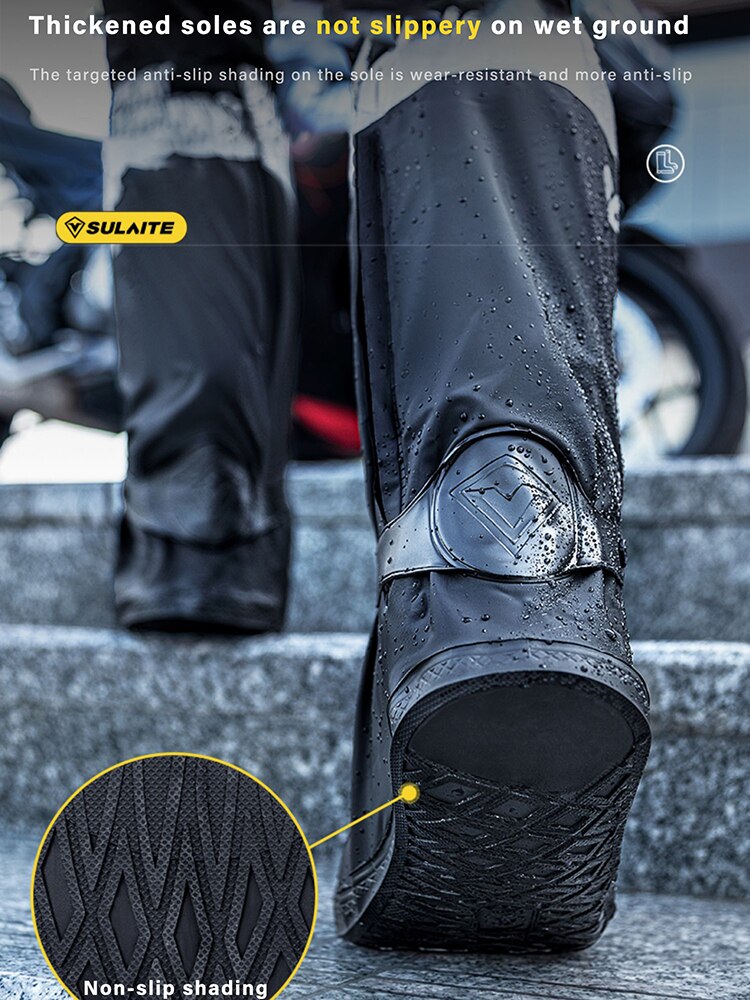Motorcycle Waterproof Reflective Rain Boots Cover Sulaite