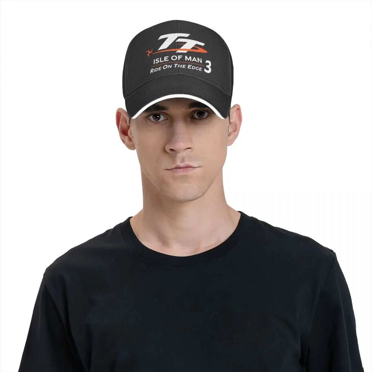 Isle Of Man TT3 Motorcycle Racing Sun Cap