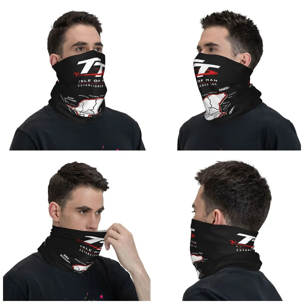 Isle Of Man TT Motorcycle Bandana Neck Gaiter CHAMPRINT