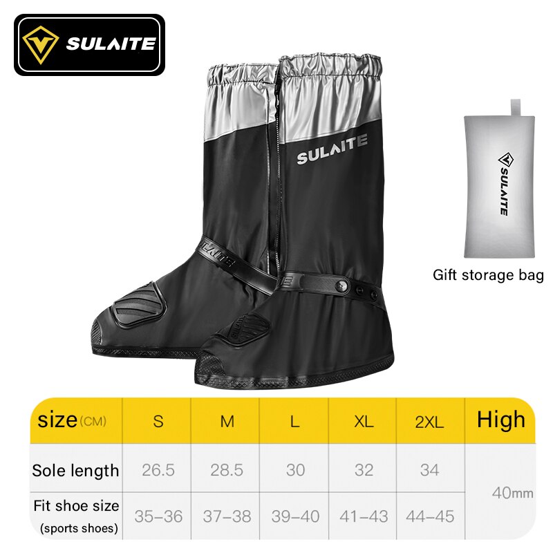 Motorcycle Waterproof Reflective Rain Boots Cover Sulaite