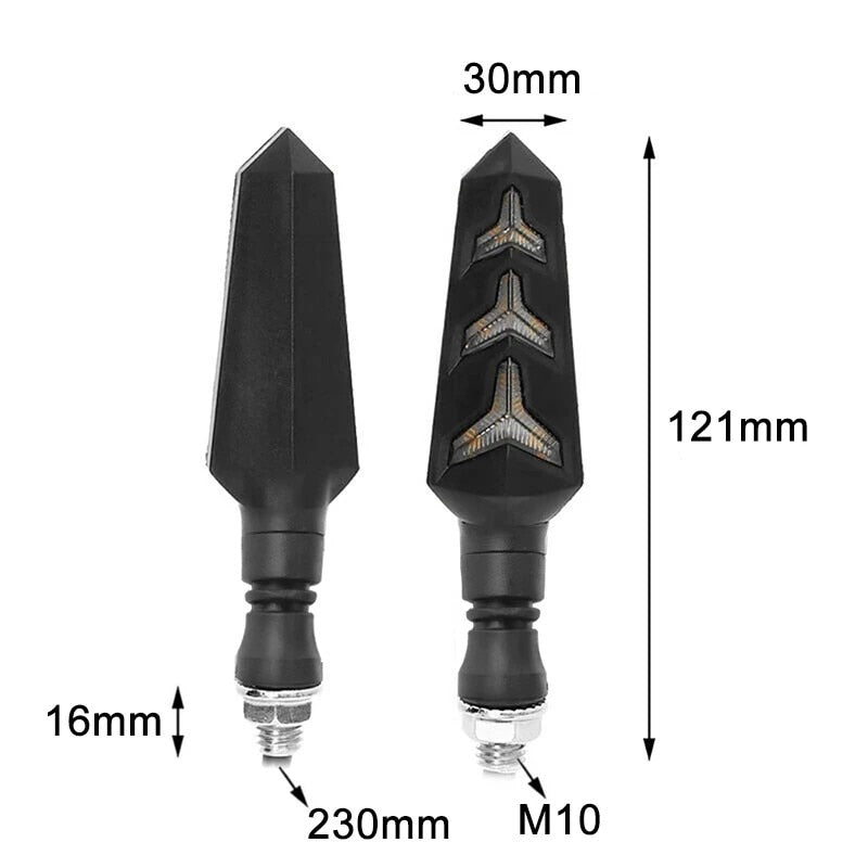 2023 Motorcycle LED Turn Fishbone Running Signals SMCH