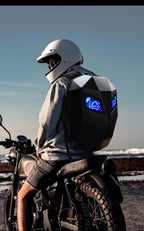 LED Display Motorcycle Hard Shell Backpack SMCH