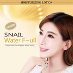 Advertisement for a moisturizing lotion with a woman's face and product name on a yellow background