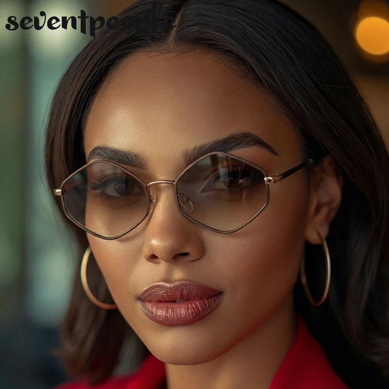 HexaLuxe™ Vintage Polygon Sunglasses (UV400)
