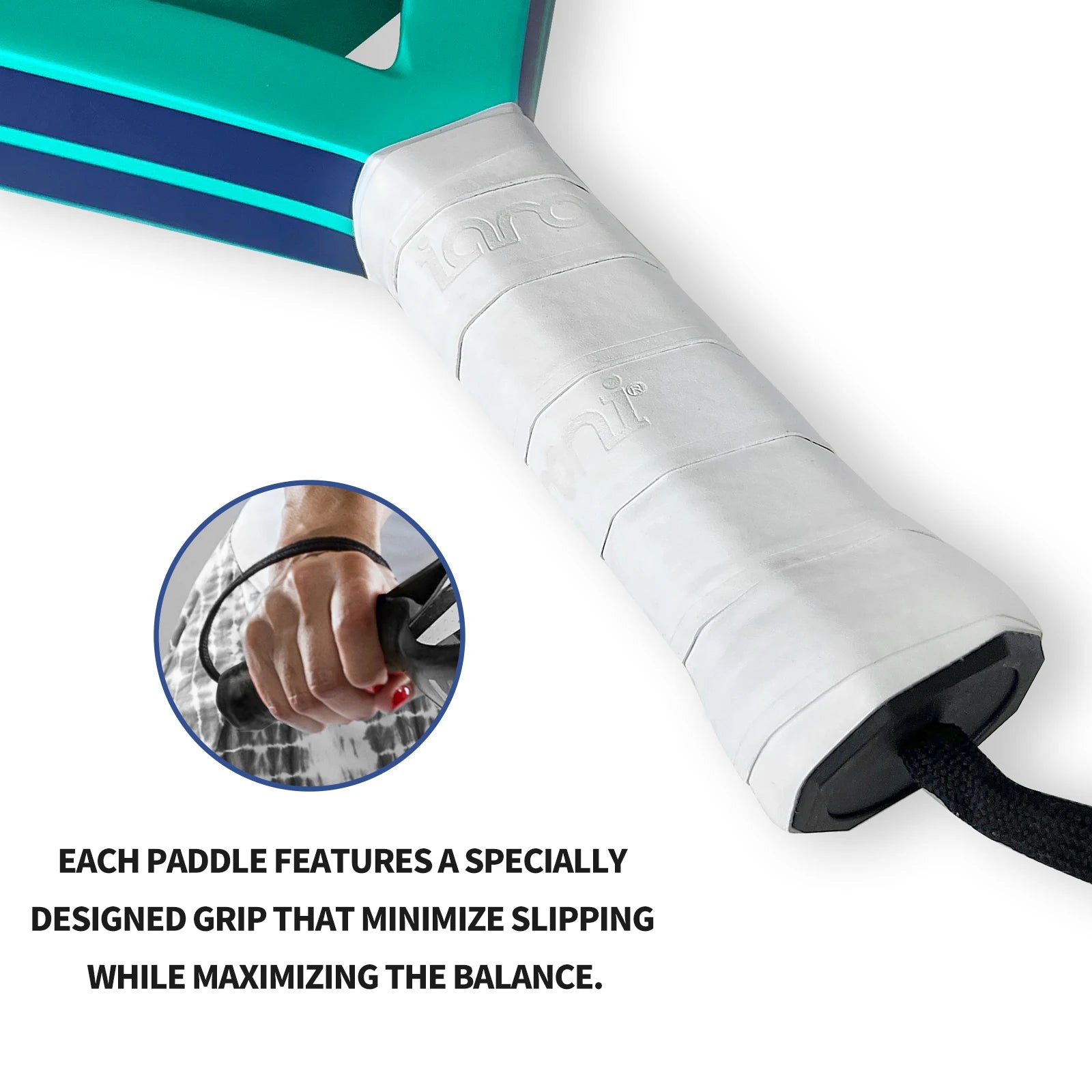 IANONI Padel Racket Carbon Fiber Surface with EVA Memory Flex Foam Core Padel Tennis Racquets Lightweight Smalchanco