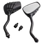 Universal Motorcycle Chrome Skeleton Hands Side Rear View Mirrors SMCH