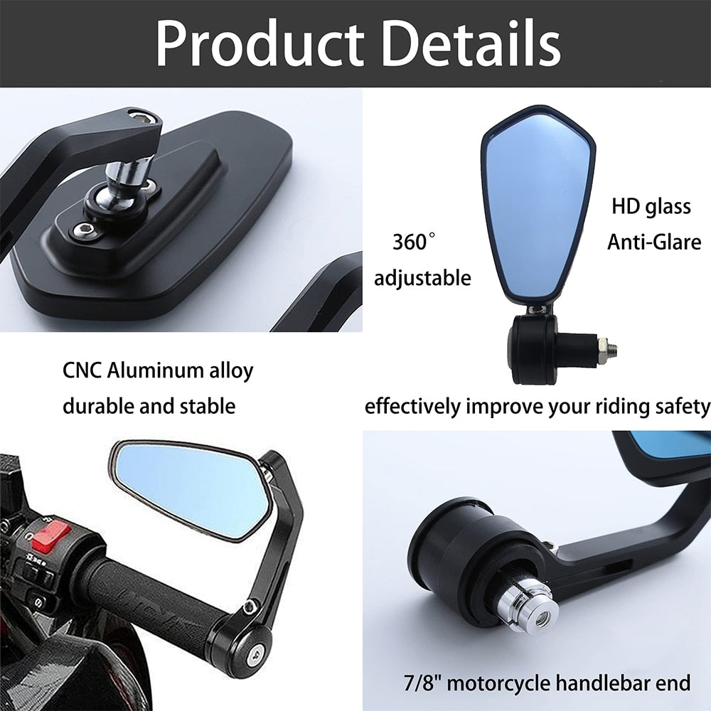 Motorcycle 360 ° Rear View Side Mirrors