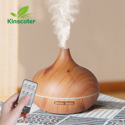 High Quality Aromatherapy Essential Oil Wooden Air Humidifier with 7 Colors Light