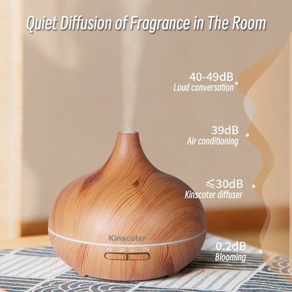 High Quality Aromatherapy Essential Oil Wooden Air Humidifier with 7 Colors Light