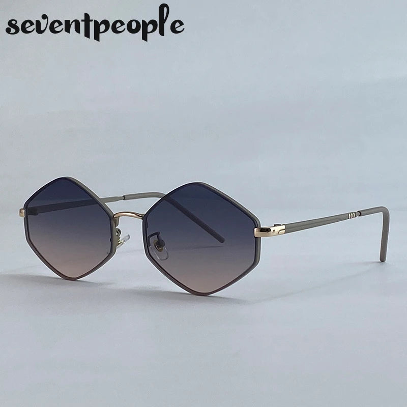 HexaLuxe™ Vintage Polygon Sunglasses (UV400)