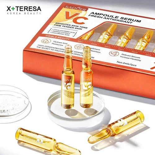 Vitamin C Face Whitening Serum Dark Spots Freckles Removal Hyaluronic Pore Minimizer Anti Aging Wrinkle Remove Golder Essence Smalchanco