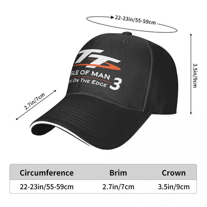 Isle Of Man TT3 Motorcycle Racing Sun Cap