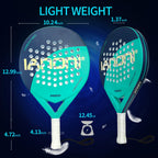 IANONI Padel Racket Carbon Fiber Surface with EVA Memory Flex Foam Core Padel Tennis Racquets Lightweight Smalchanco