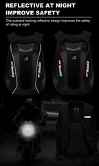 Carbon Fiber Hard Shell  Expandable Motorcycle Helmet Waterproof Backpack MJMOTO