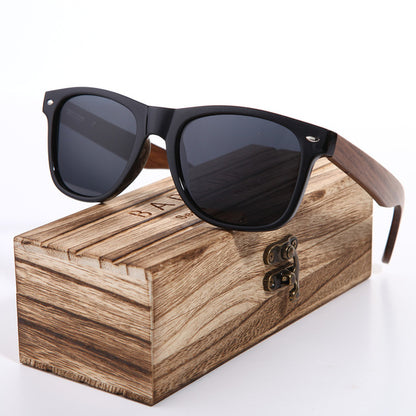 NATURAL BLACK WALNUT wooden frame sunglasses