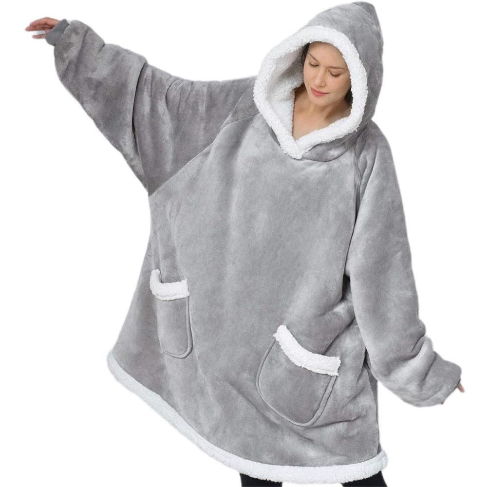 Hoodie Blanket with sleeves