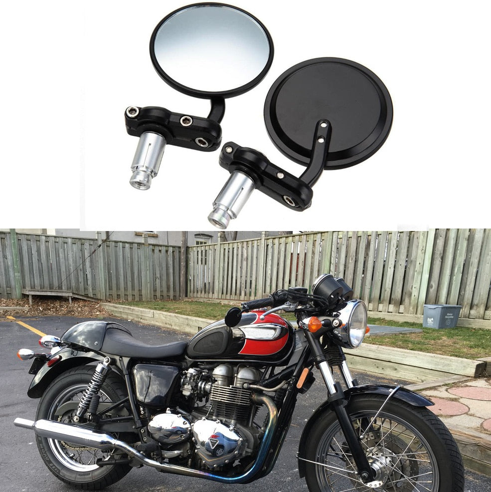 Universal Motorcycle Rear View Handle Bar Mirrors SmalchanCo
