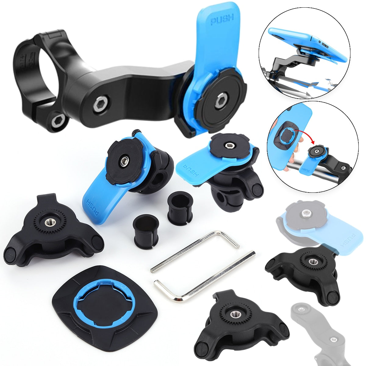 Motorcycle and Bike Quad Phone Holder SmalchanCo