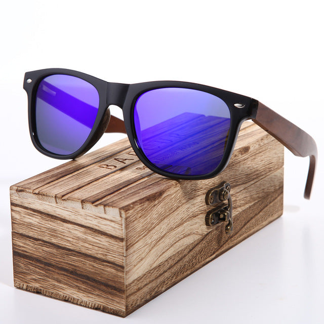 NATURAL BLACK WALNUT wooden frame sunglasses