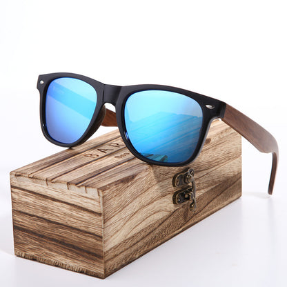 NATURAL BLACK WALNUT wooden frame sunglasses